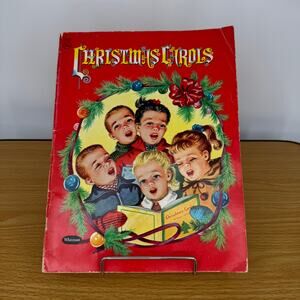 VTG 1952 Christmas Carols songbook sheet music Whitman Publishing Karl Schulte